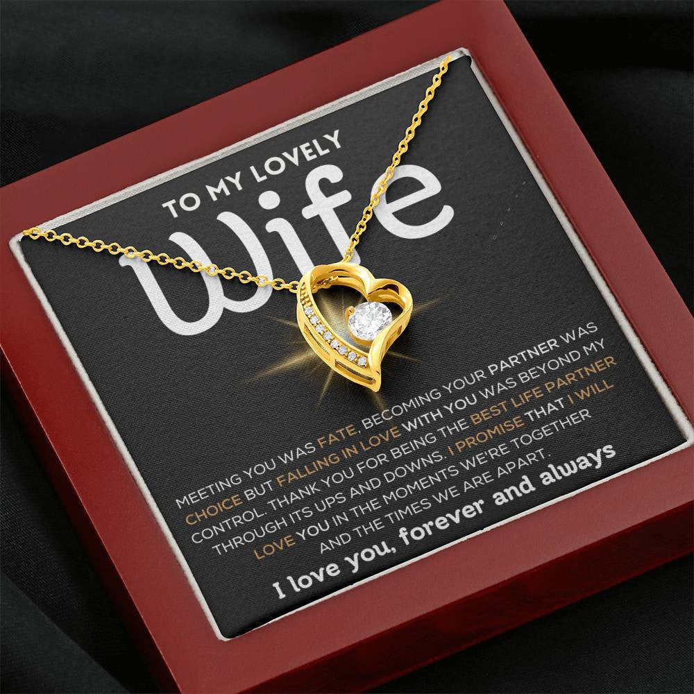 To My Lovely Wife  - Best Life Partner  - Forever Love Necklace