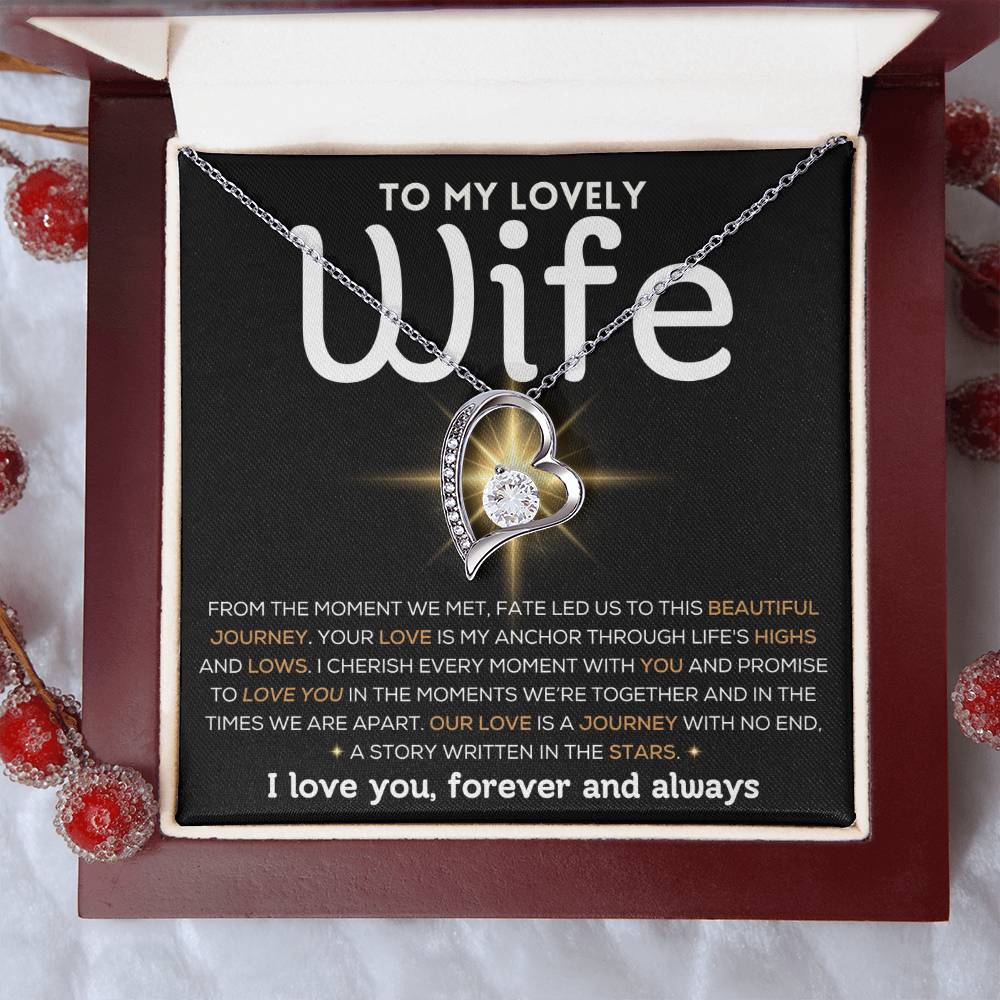 To My Lovely Wife - Our Love is a Journey - Forever Love Necklace