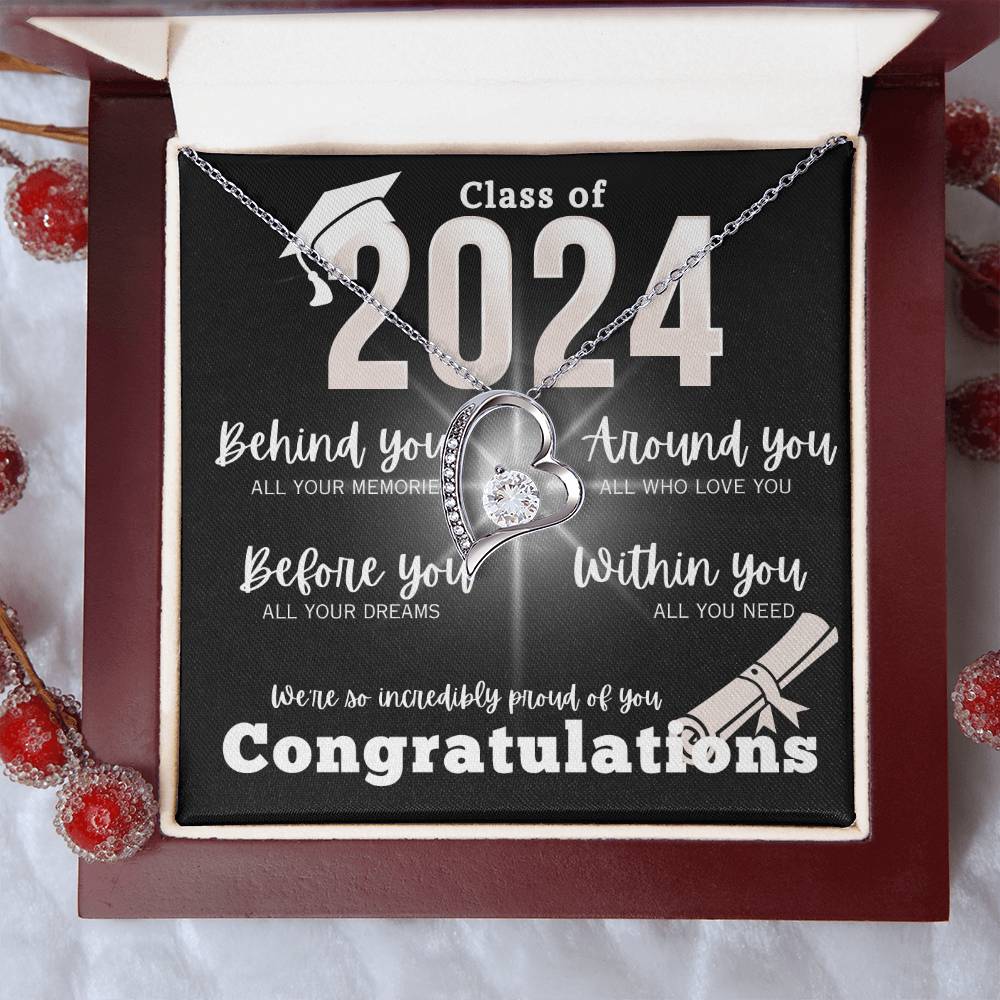 Class of 2024 - Love All Around You - Heart Necklace