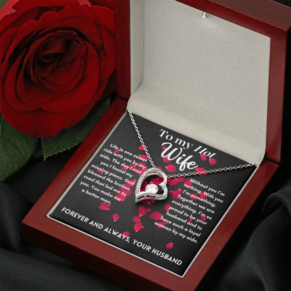 To my Hot Wife - I Found My Missing Piece - Heart Necklace