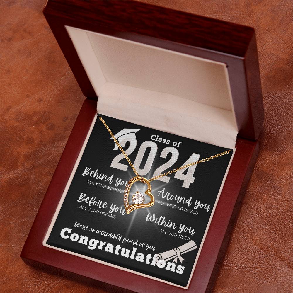 Class of 2024 - Love All Around You - Heart Necklace