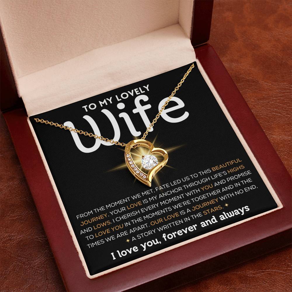 To My Lovely Wife - Our Love is a Journey - Forever Love Necklace