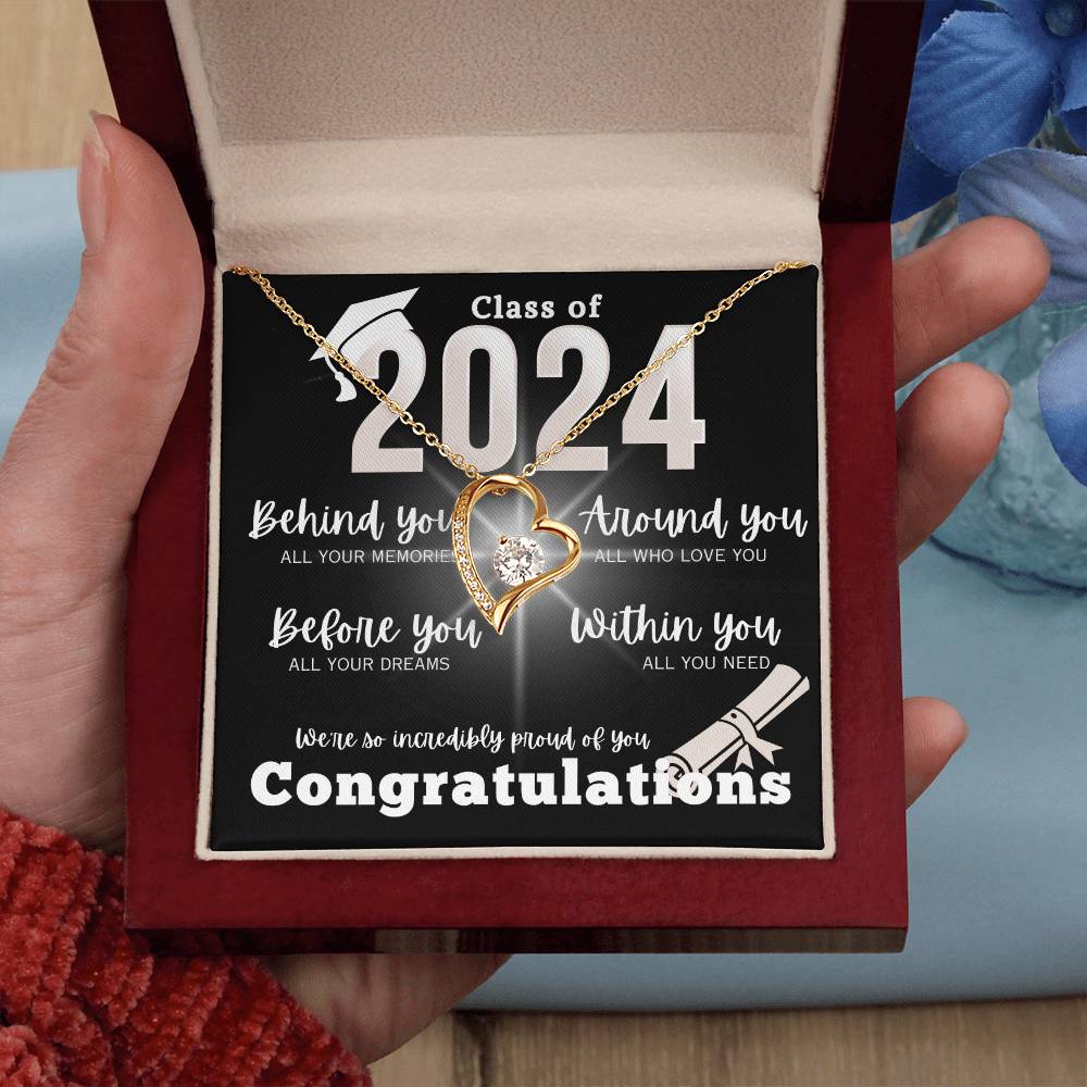 Class of 2024 - Love All Around You - Heart Necklace