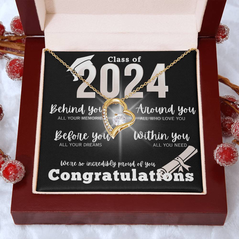 Class of 2024 - Love All Around You - Heart Necklace