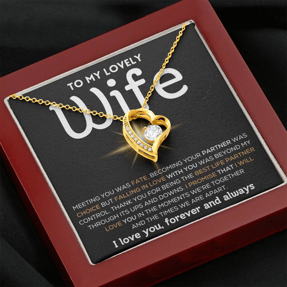 To My Lovely Wife  - Best Life Partner  - Forever Love Necklace