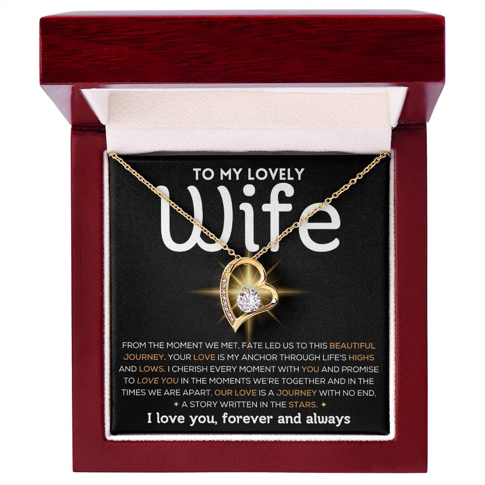 To My Lovely Wife - Our Love is a Journey - Forever Love Necklace