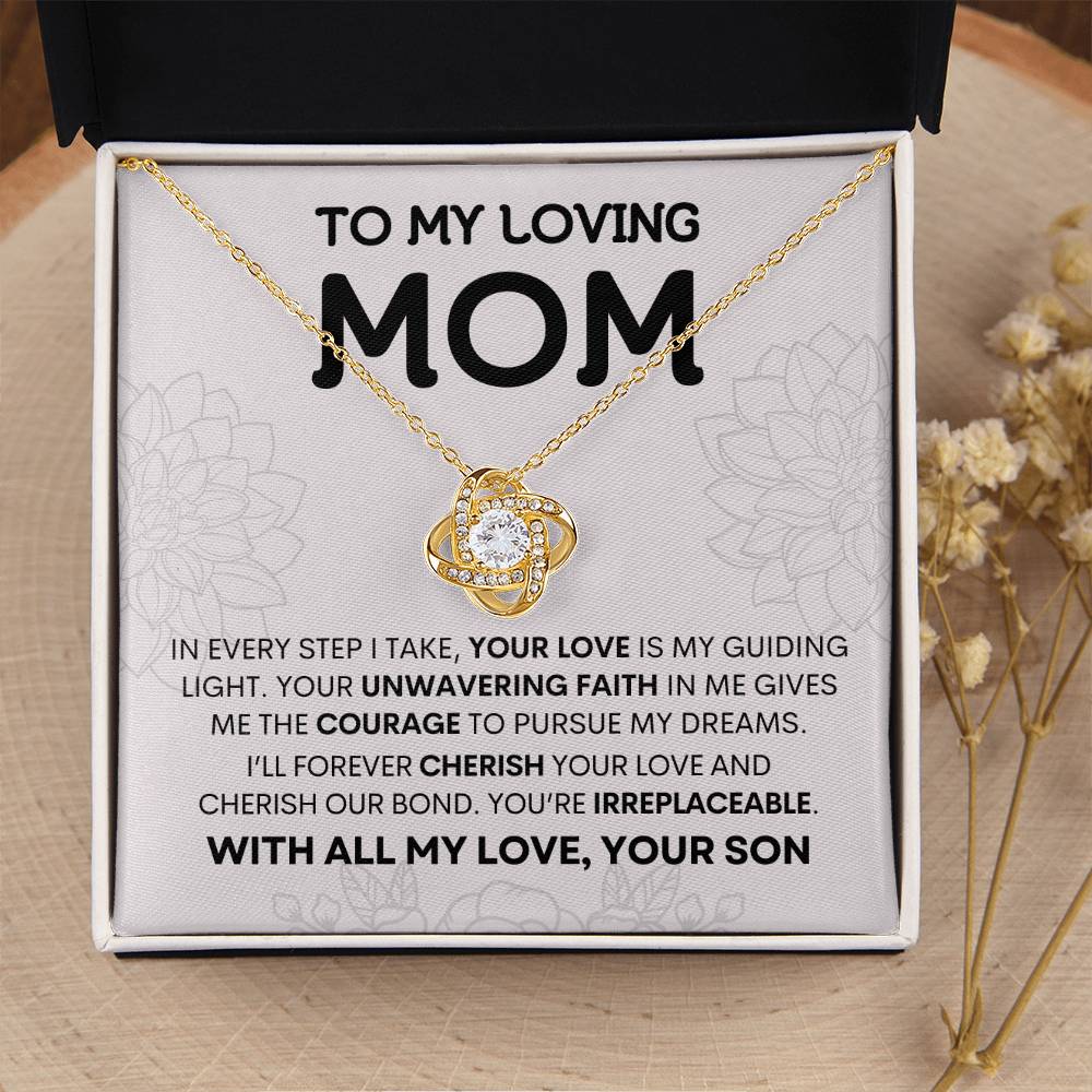 To My Loving Mom - Cherish Our Bond - Love Knot Necklace