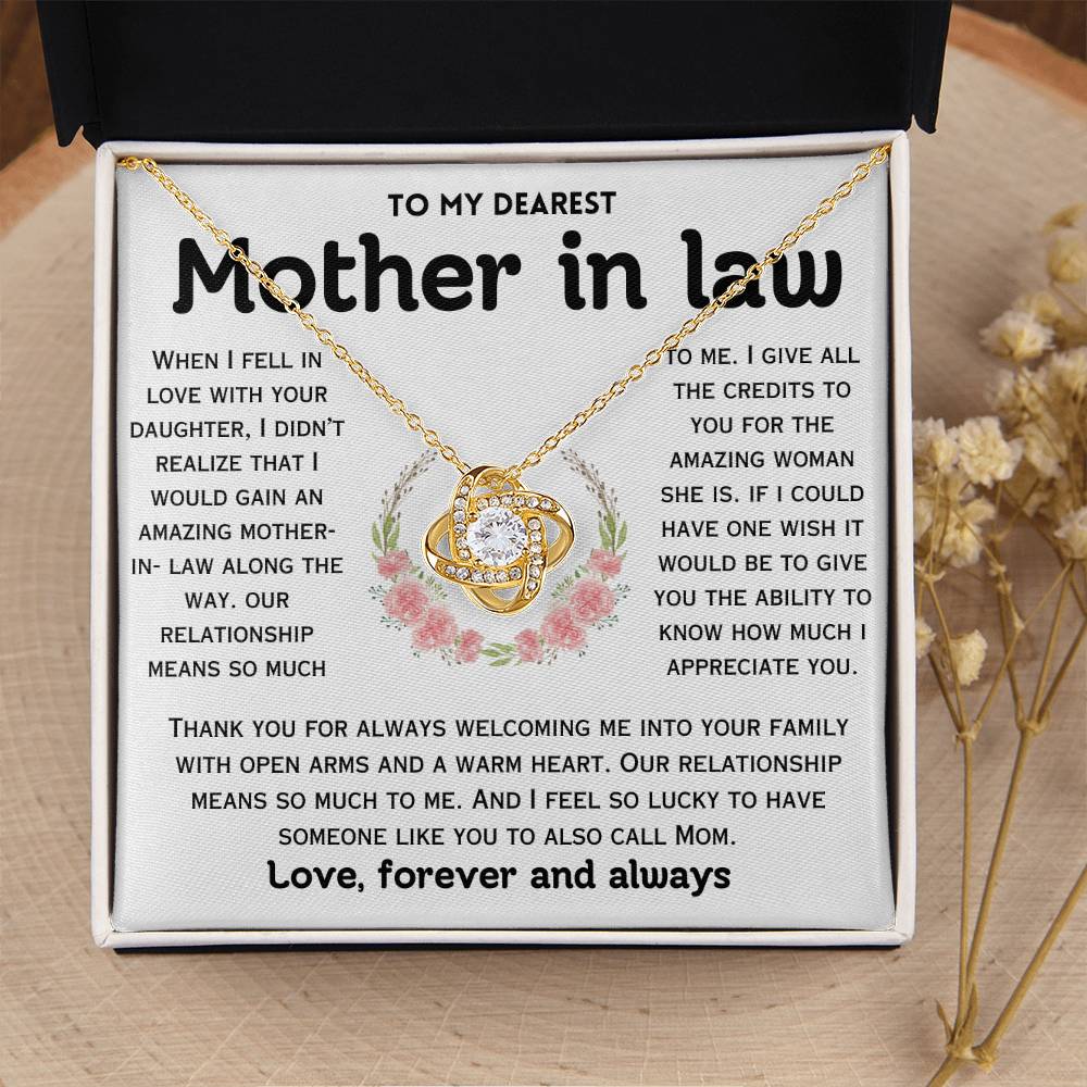 Mother-in-Law - I Appreciate You - Love Knot Necklace