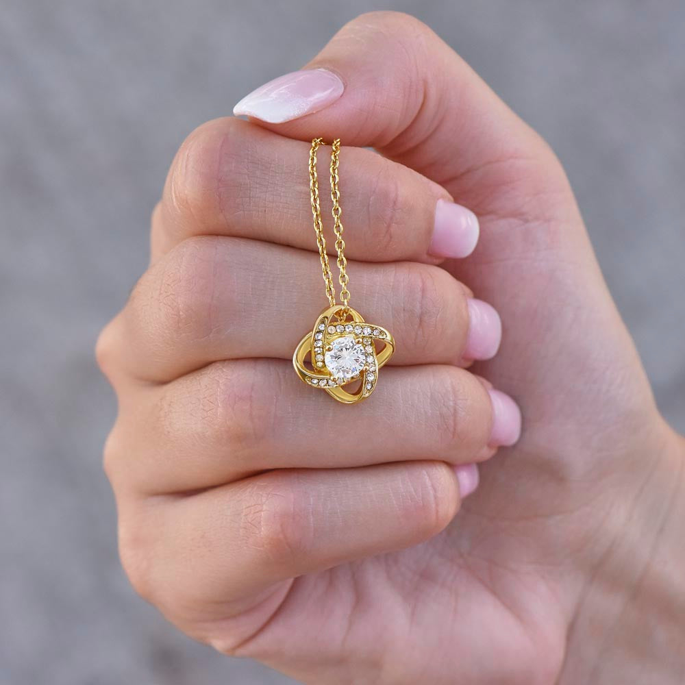 To the Best Mom - Grateful for You - Love Knot Necklace