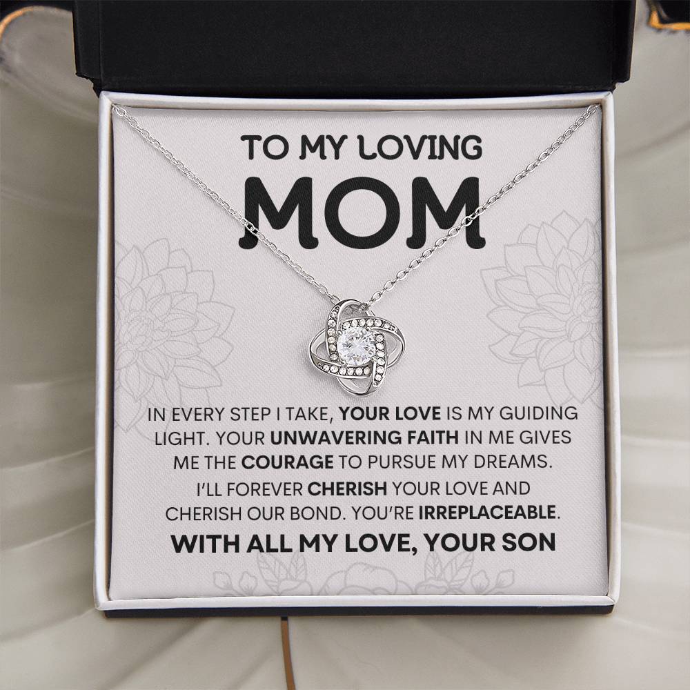 To My Loving Mom - Cherish Our Bond - Love Knot Necklace