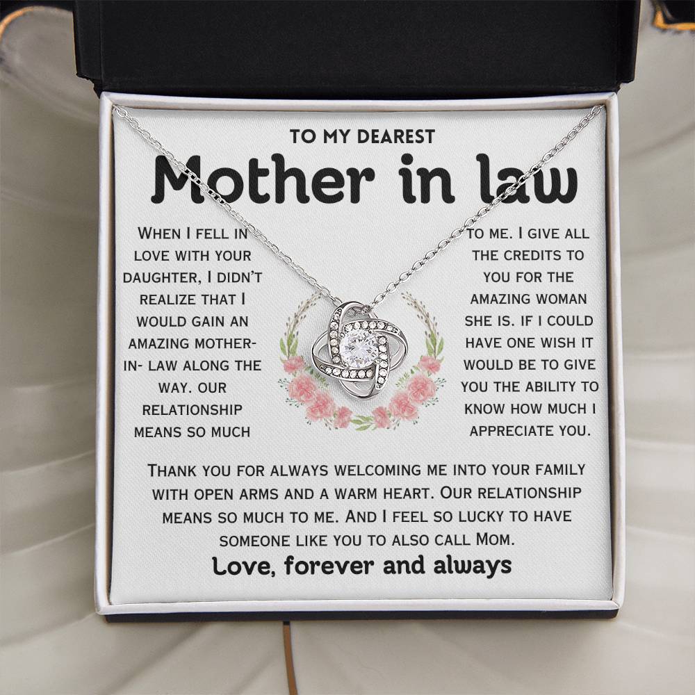 Mother-in-Law - I Appreciate You - Love Knot Necklace