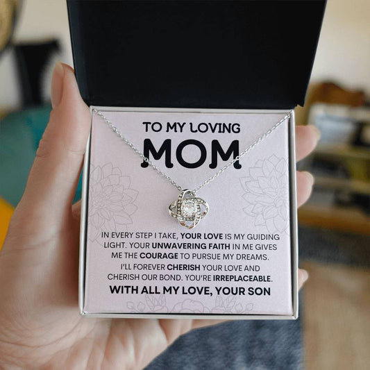 To My Loving Mom - Cherish Our Bond - Love Knot Necklace