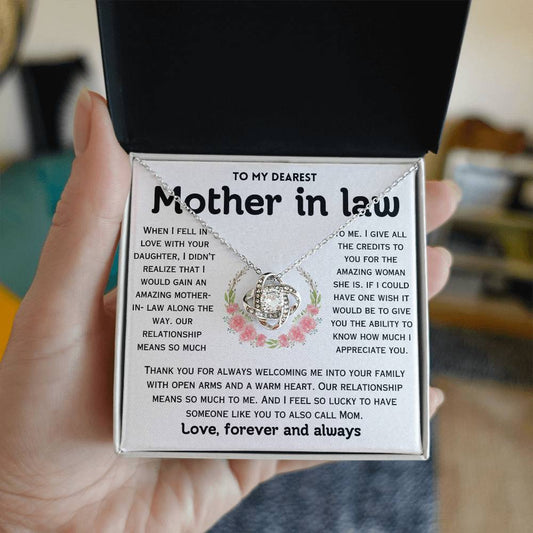 Mother-in-Law - I Appreciate You - Love Knot Necklace