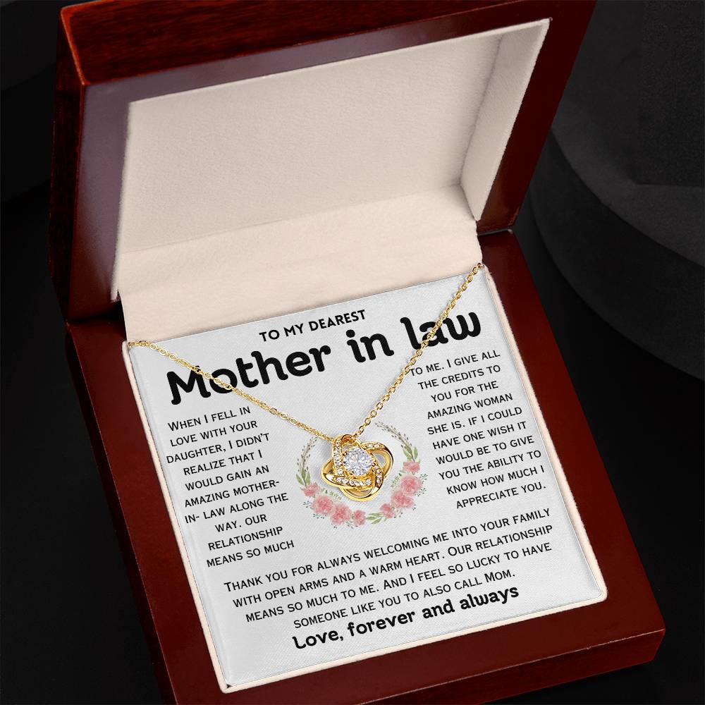 Mother-in-Law - I Appreciate You - Love Knot Necklace