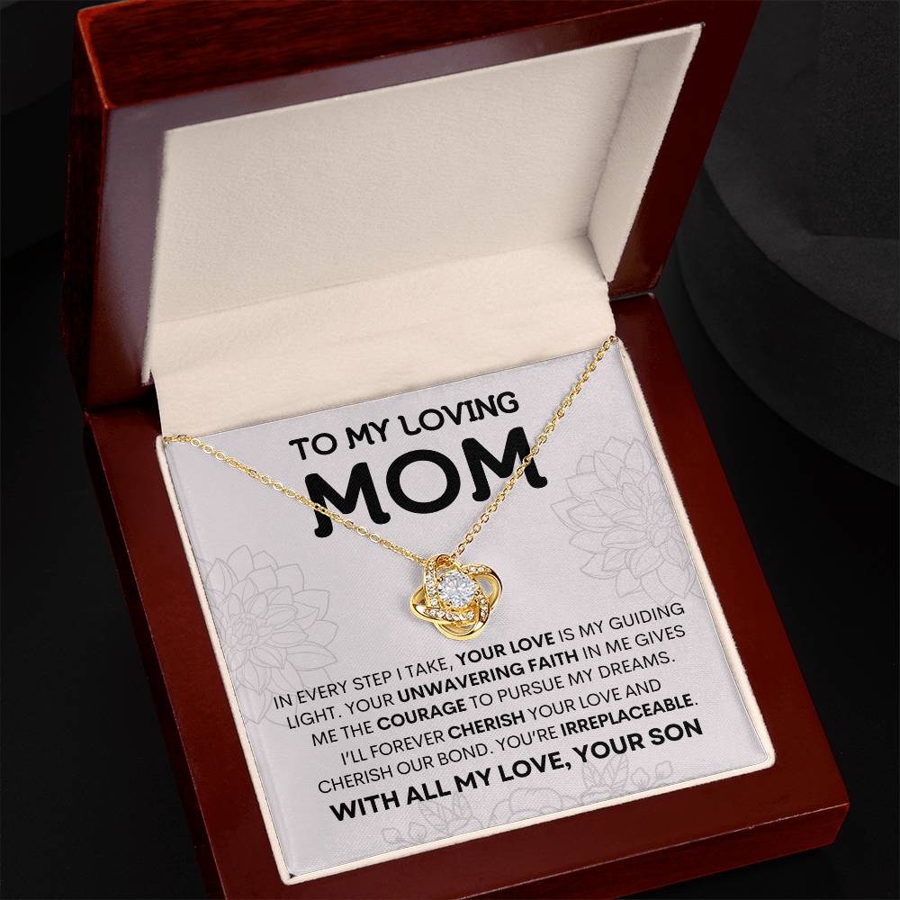 To My Loving Mom - Cherish Our Bond - Love Knot Necklace