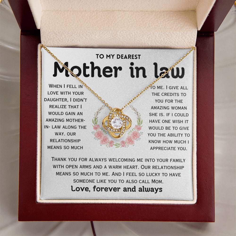 Mother-in-Law - I Appreciate You - Love Knot Necklace