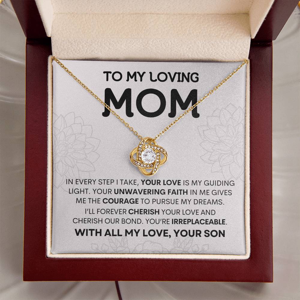 To My Loving Mom - Cherish Our Bond - Love Knot Necklace