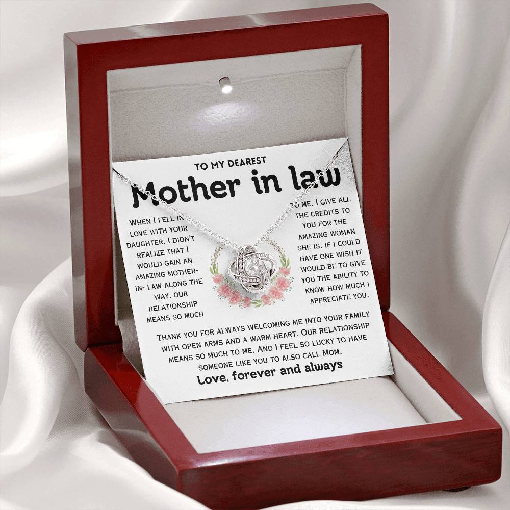 Mother-in-Law - I Appreciate You - Love Knot Necklace
