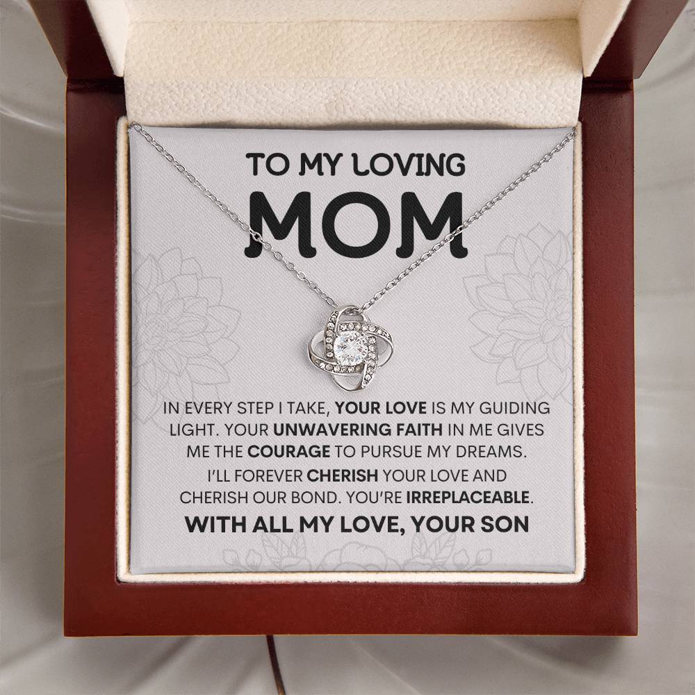 To My Loving Mom - Cherish Our Bond - Love Knot Necklace