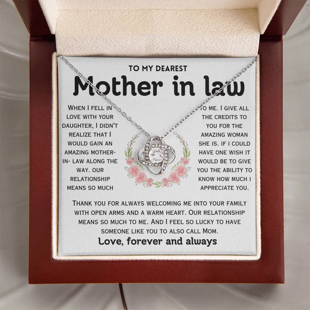 Mother-in-Law - I Appreciate You - Love Knot Necklace
