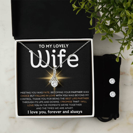 To My Lovely Wife - Best Life Partner - Alluring Beauty Necklace