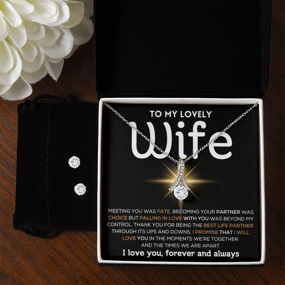 To My Lovely Wife - Best Life Partner - Alluring Beauty Necklace