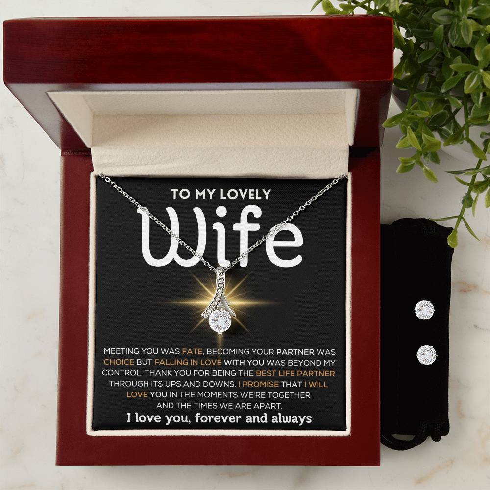 To My Lovely Wife - Best Life Partner - Alluring Beauty Necklace