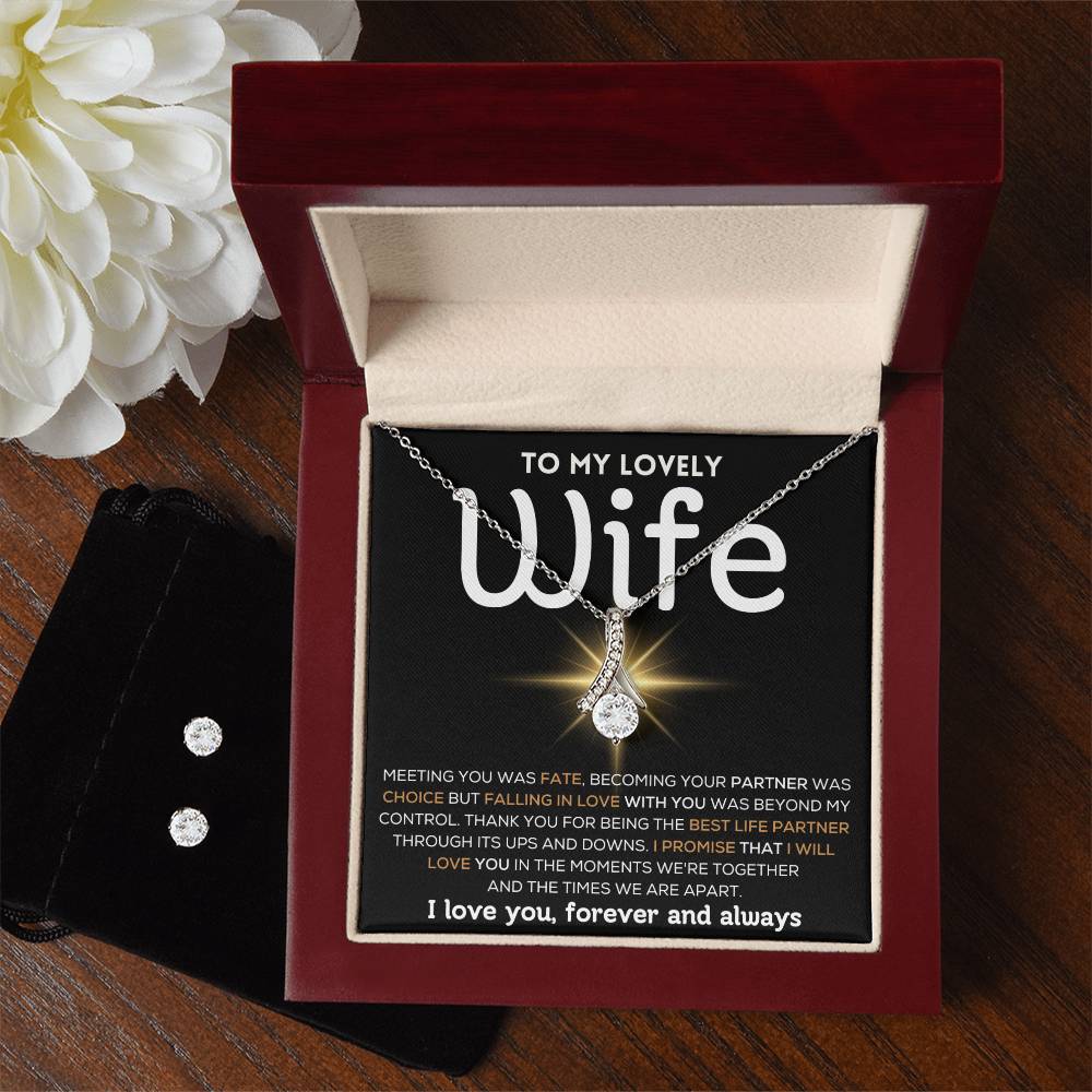 To My Lovely Wife - Best Life Partner - Alluring Beauty Necklace