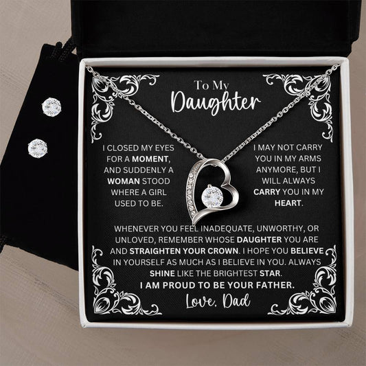 Daughter I Will Always Carry You In My Heart Necklace