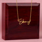 To My Beautiful Wife - Missing Piece - Signature Name Necklace