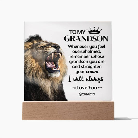 [ ALMOST SOLD OUT ] To My Grandson - Square Acrylic Plaque