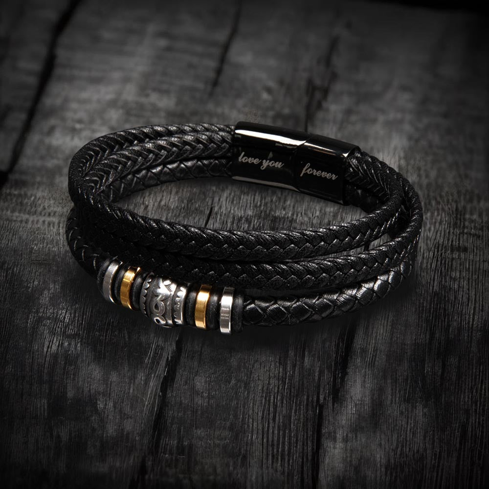To My Dad - Little Girl - Men's Bracelet