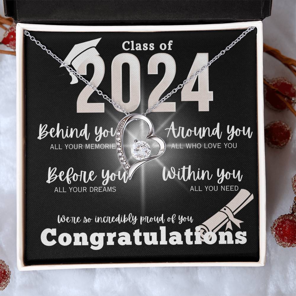 Class of 2024 - Love All Around You - Heart Necklace