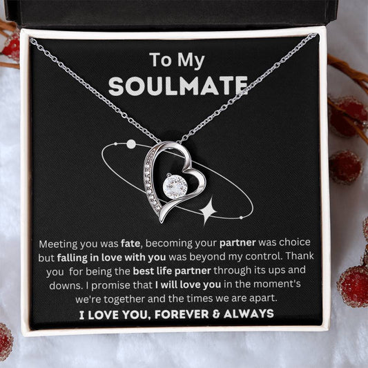 To My Soulmate - Life Partner - Forever Love Necklace