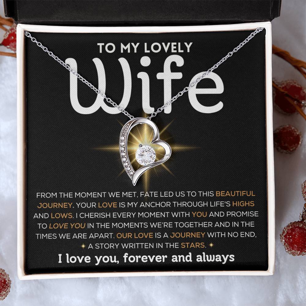 To My Lovely Wife - Our Love is a Journey - Forever Love Necklace