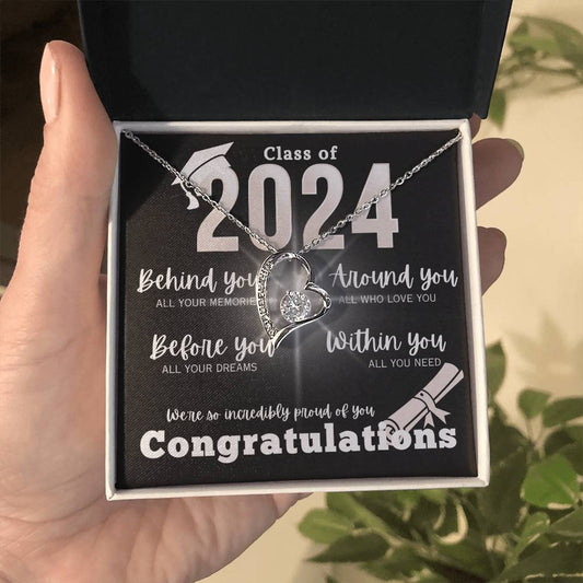 Class of 2024 - Love All Around You - Heart Necklace