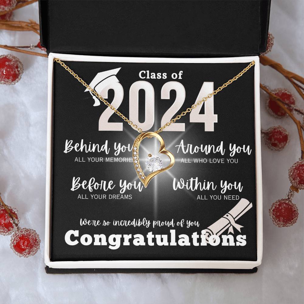 Class of 2024 - Love All Around You - Heart Necklace