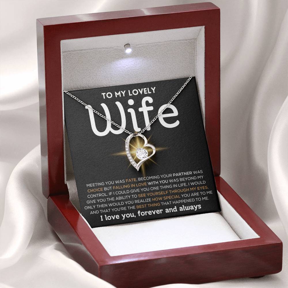 To My Lovely Wife - Falling in Love Beyond My Control - Forever Love Necklace