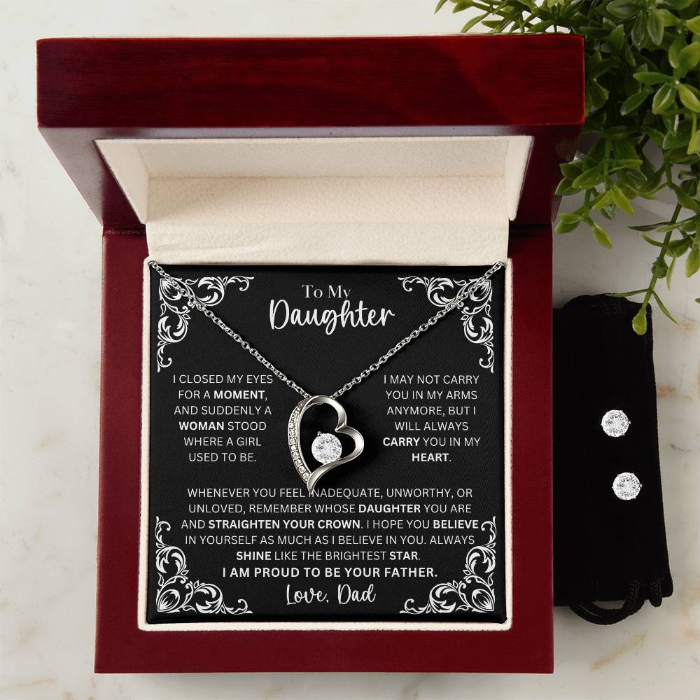 Daughter I Will Always Carry You In My Heart Necklace