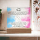 To My Wife - Hold This Close - Square Acrylic Plaque with Lights