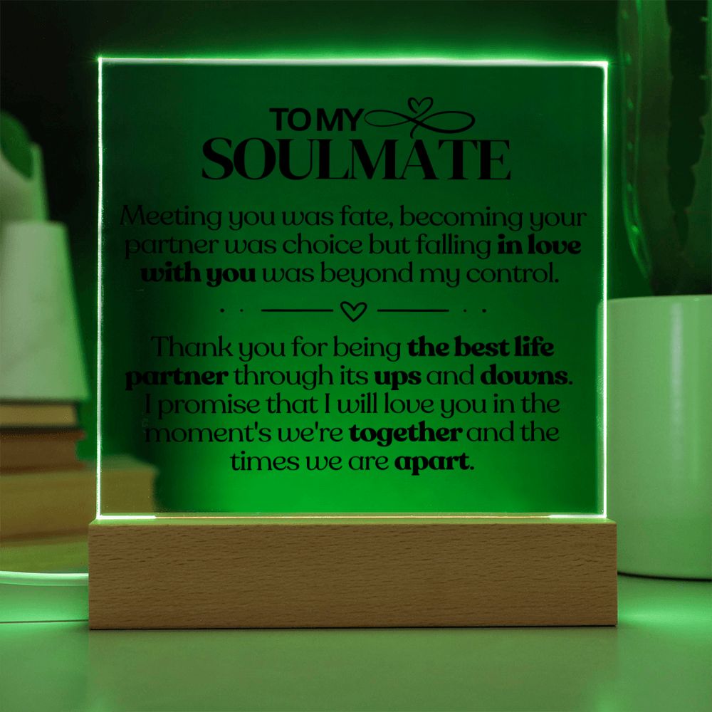 [ ALMOST SOLD OUT ] To My Soulmate - Life Partner - Square Acrylic Plaque