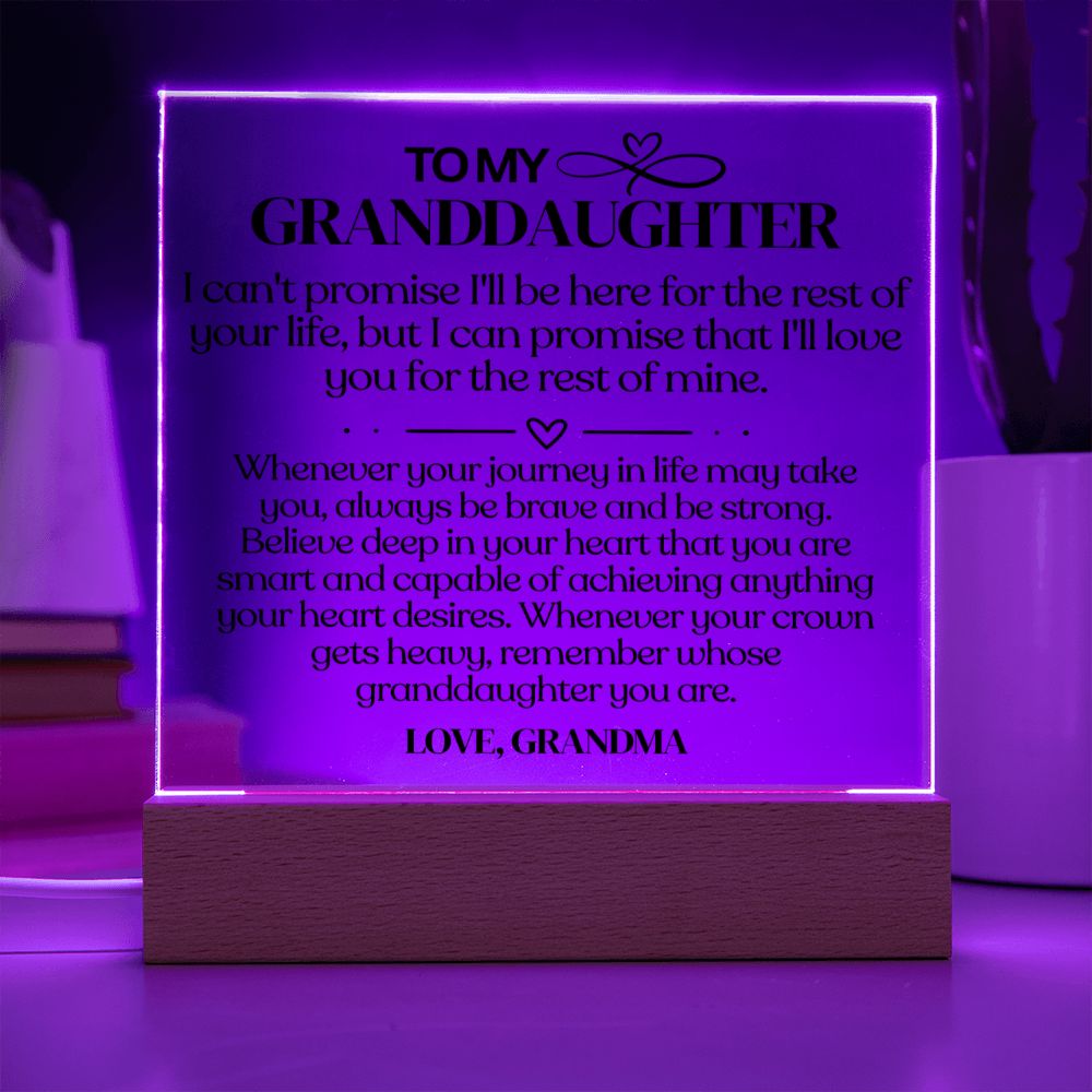 [ ALMOST SOLD OUT ] To My Granddaughter - Square Acrylic Plaque