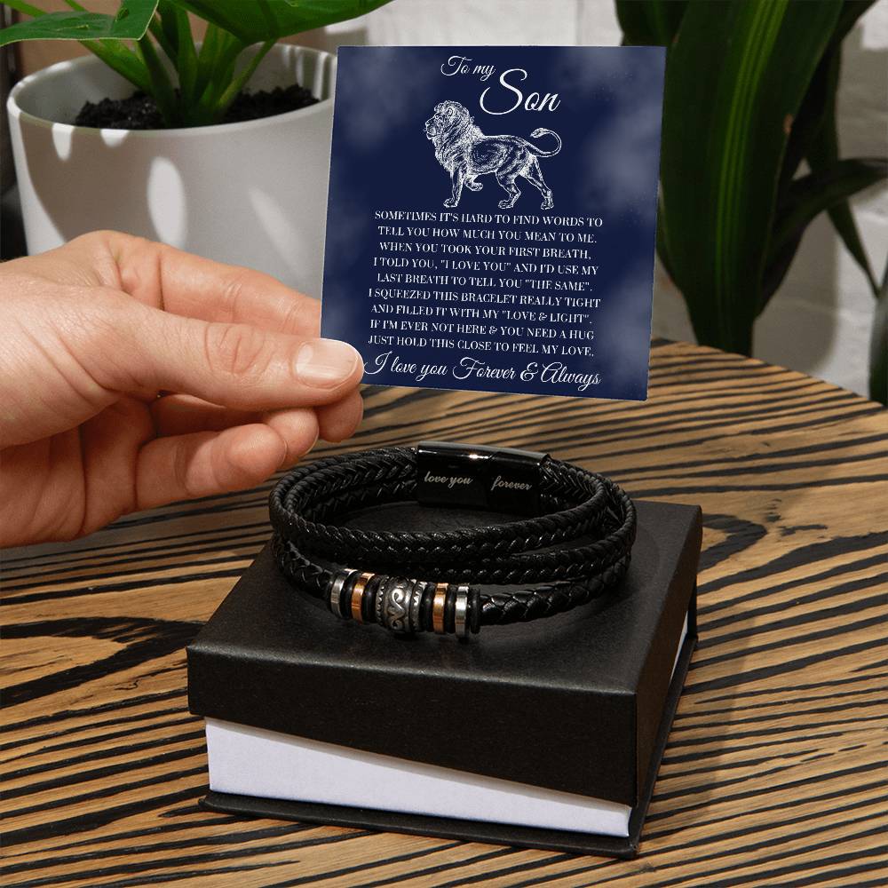 To My Dear Son - First Breath  - Men's Bracelet