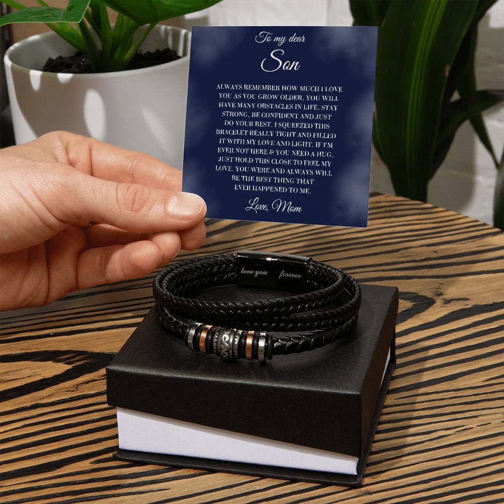 To My Dear Son - Feel The Love - Men's Bracelet