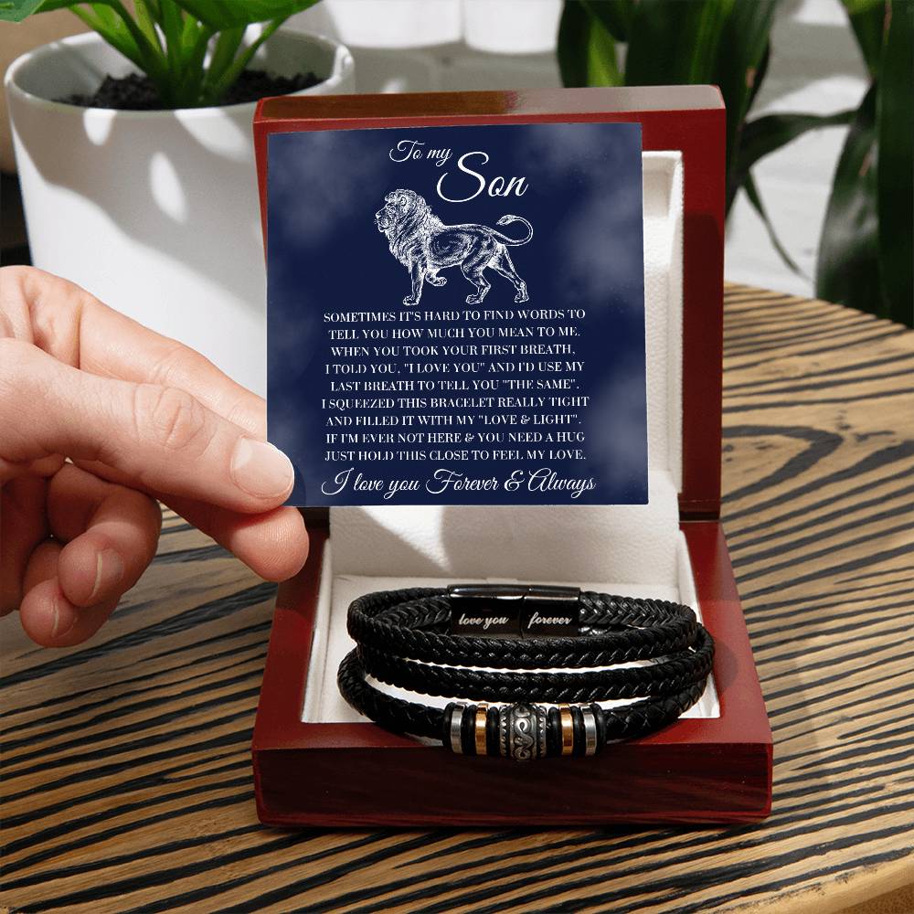 To My Dear Son - First Breath  - Men's Bracelet