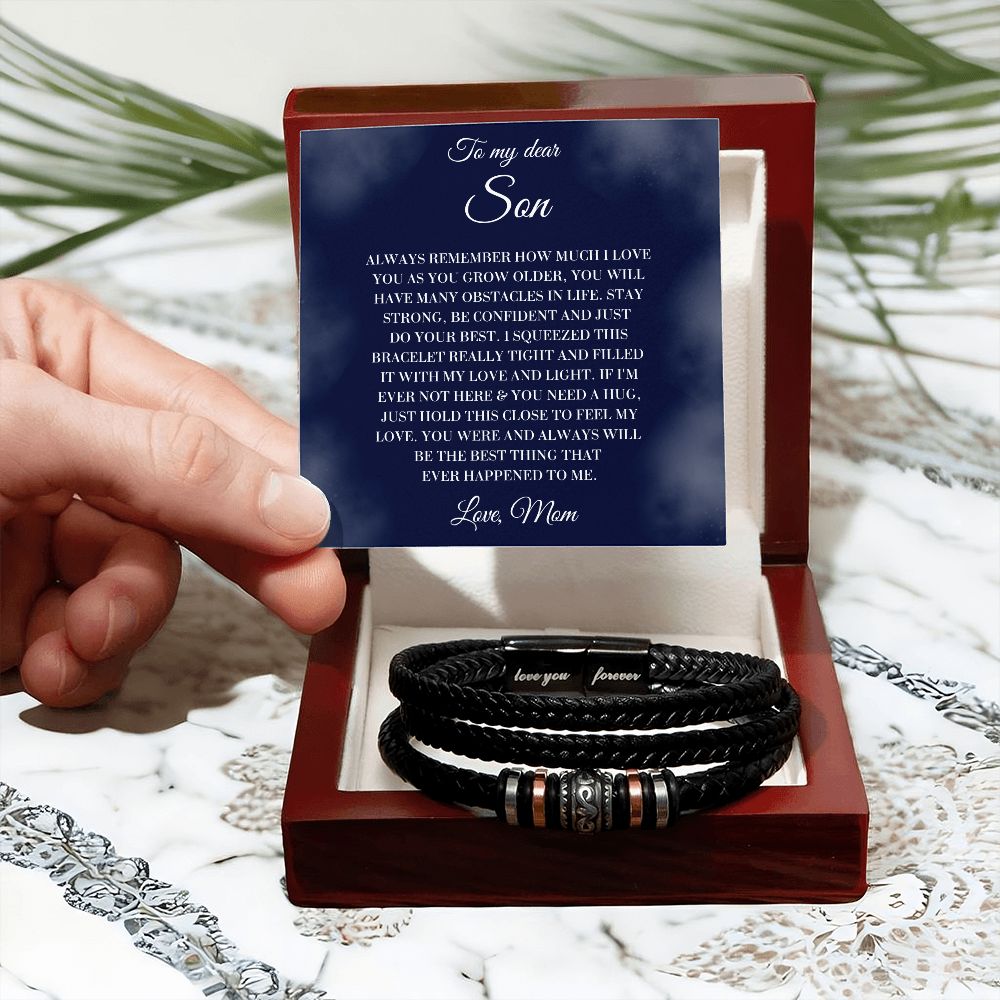 To My Dear Son - Feel The Love - Men's Bracelet