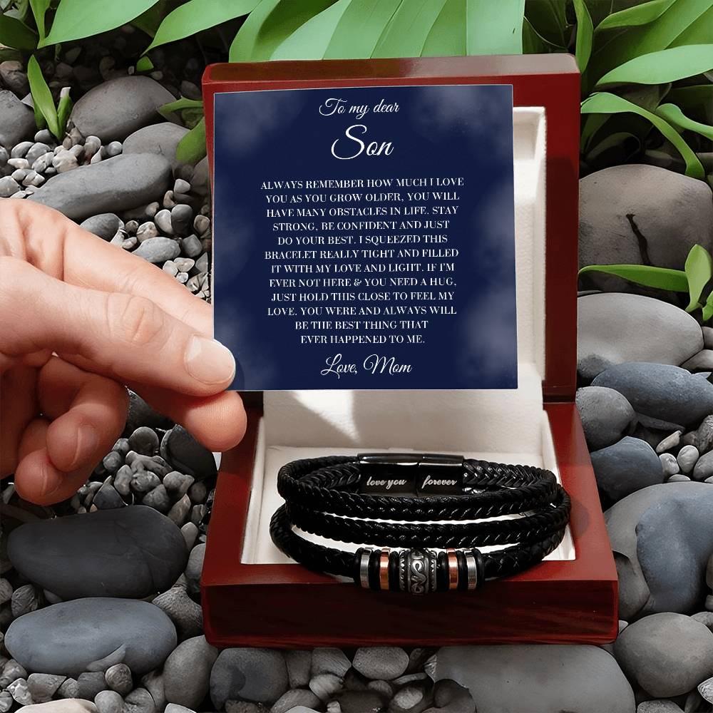 To My Dear Son - Feel The Love - Men's Bracelet