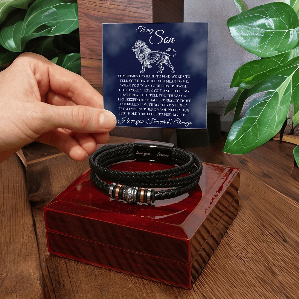 To My Dear Son - First Breath  - Men's Bracelet