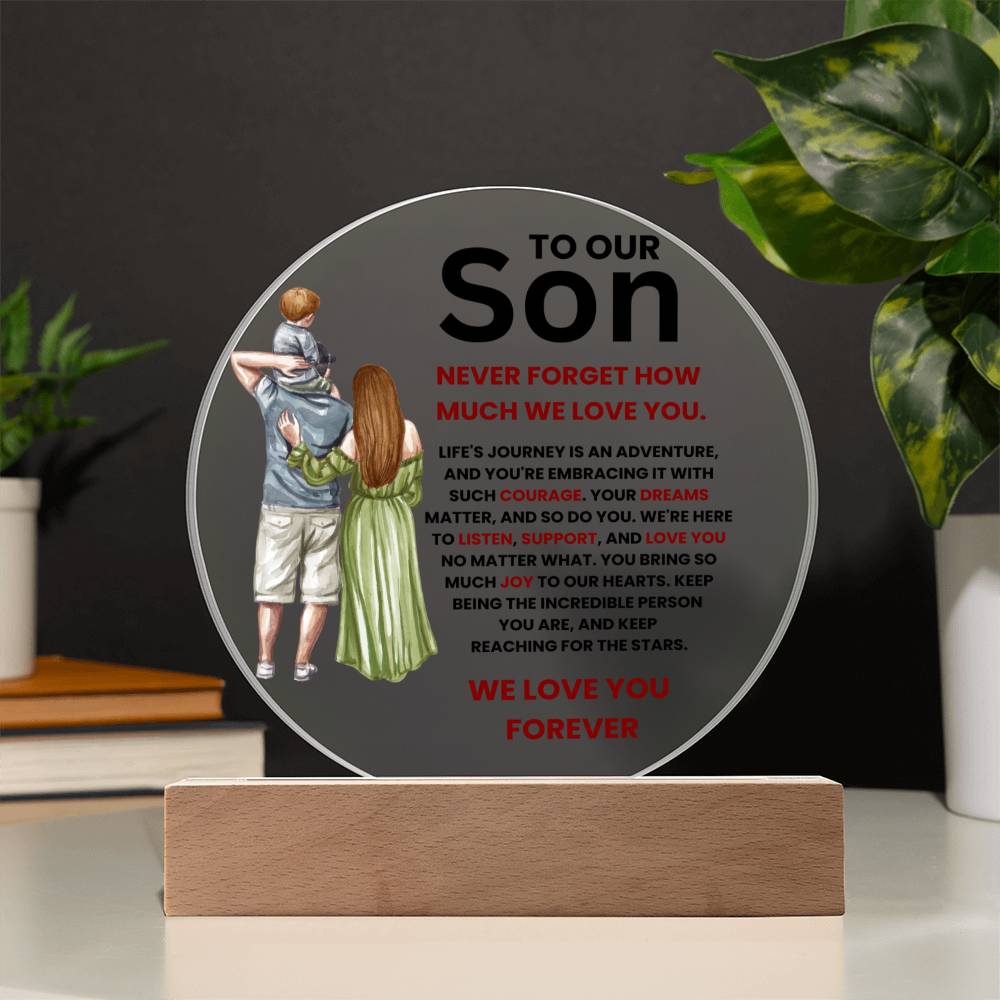 To Our Son - Life's Journey - Circle Plaque