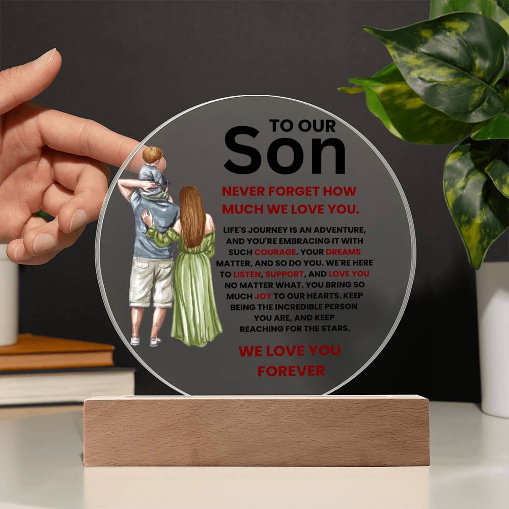 To Our Son - Life's Journey - Circle Plaque